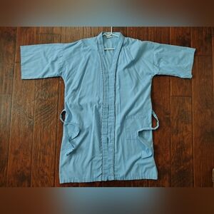 Retro Puritan solid blue robe One size fits all